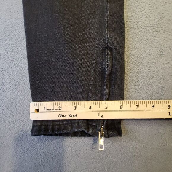 Boohoo Man Mens 32x30 Black Straight Leg Distressed Denim Button Fly - Picture 6 of 12